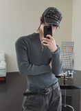 Kud Muscle Half Zip-Up ribbed Knit