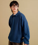 Solid Loose Collar Sweatshirt