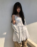 Jurn Lace Layered Sleeveless One Piece