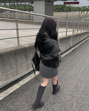 Audrey banding cargo mini skirt