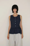 [BAG SET] DOT FRILL SLEEVELESS