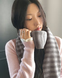 Suding Stripe Knit Muffler