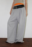 RAW-CUTTING RIVET SWEAT PANTS