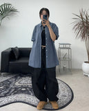 Ietan Slap Balloon Denim Pants