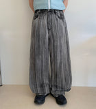 Sulky Summer Brush Black Blue Wide Denim Pants