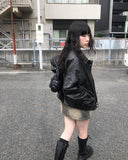 Once Leather Blouson Jacket