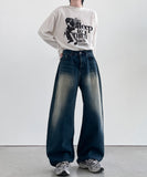 Opal Side Washing Wide Denim