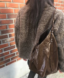 [Bobusang Bag] Mukun Belt Big Shopper Leather Shoulder Bag