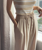 Lenion Linen Wide Banding Pants
