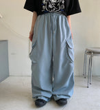 [unisex] Poro color banding string cargo pants