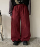 Yokuro banding wide cotton pants