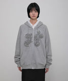 Ruffle Zip Hoodie