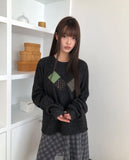Choa Vintage Argyle Patch T-shirt