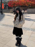 Rucker High Neck Duffle Button Knit Cardigan