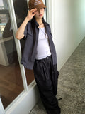 [MADE] Kinto String Two-Way Linen Denim Long Wide Jogger Pants