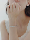 [Premium Plating] Essence AB(W) Round Bezel Tennis Bracelet 3.0mm