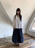 Pearlenny Banding Frill Balloon Long Skirt