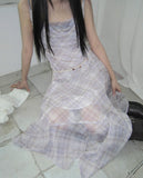 Kyuren Check Sleeveless Long One Piece