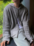 Chess Knit Hood Zip-up