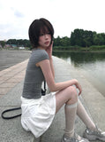 Nose Pocket Training Flare Mini Skirt