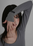 [ EEUN MADE ] V neck slim longsleeved