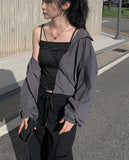Pire Crop Hood Windbreaker Jacket