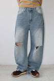 DAMAGE BALLOON DENIM