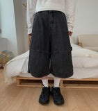 [Unisex] Fendilt Carpender Parachute Denim Bermuda Pants