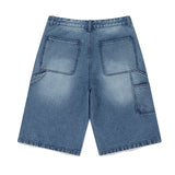 STUD DOUBLE KNEE DENIM SHORT