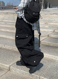 Repol Pintuck Cargo Wide Long Pants