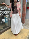 Saku Pure Lace Banding Long Skirt