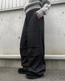 Iu Denim Pintuck Wide Banding Pants