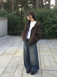 Thyssen Washing Denim Wide Pants