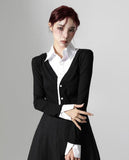 Layered Cardigan Shirt