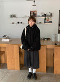 [Unisex] Kalten Check Color Matching Hood Coat Jacket