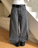 Drew Daisy Flower Wide Denim Pants