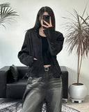 Nez suede biker jacket