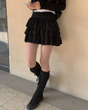 Kyuhi Frill Tiered Mini Skirt