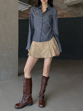 Geek Chic Big Collar Stripe Shirt
