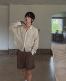 Enfree Drawing Crop Shirt