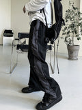 Cross string nylon pants