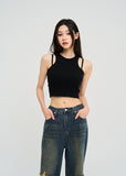 [U-BASIC] Winnie Halter Ribbed Sleeveless