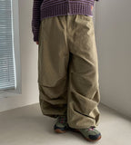 Dalmon Peach Fuzz Parachute Cotton Wide Pants