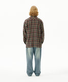CUT OFF FLANNEL CHECK SHIRT