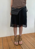 Must Dot Banding Midi Skirt
