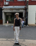 Rough damage layered sleeveless