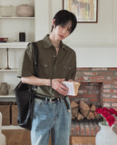 Loib Pig Zipper Short Sleeve Shirt