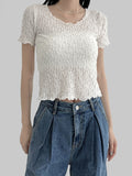 Riya Wrinkle Cropped T-Shirt