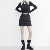 Lanxi Slit Halterneck T-Shirt