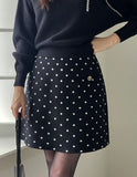 Tibel Dot Knit Mini Skirt